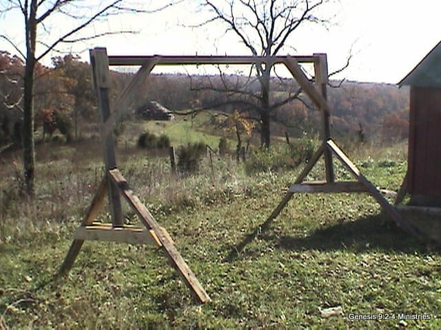 A Meat Pole for Deer Camp