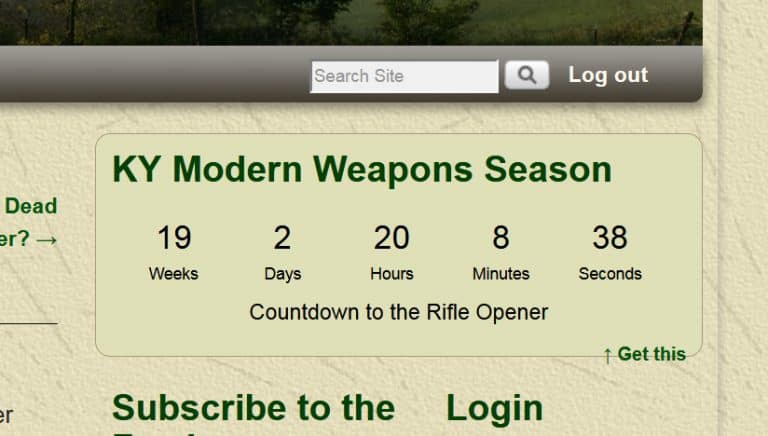 Countdown to the Rifle Opener