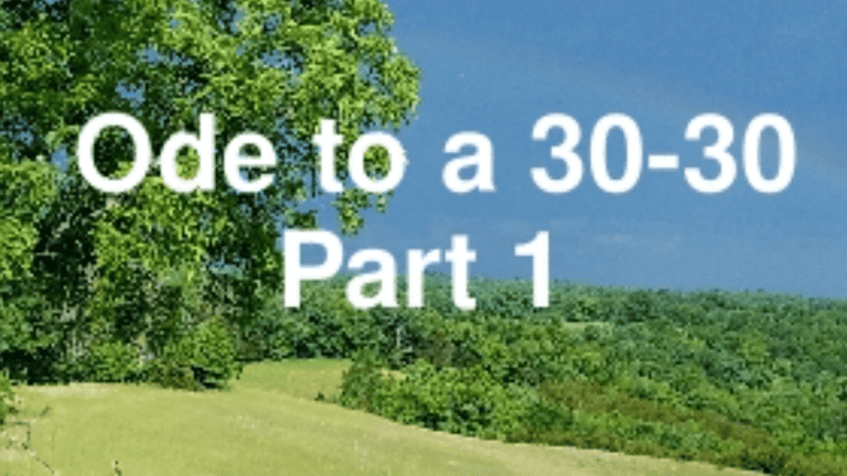 A New Youtube — Ode to a 30-30 Part 1