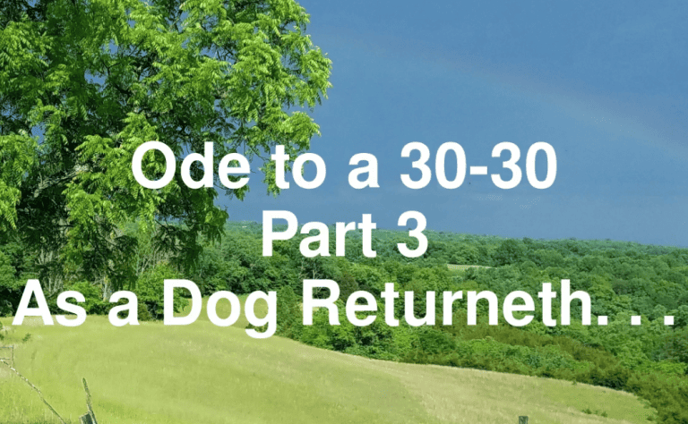 A New Youtube — Ode to a 30-30 Part 3