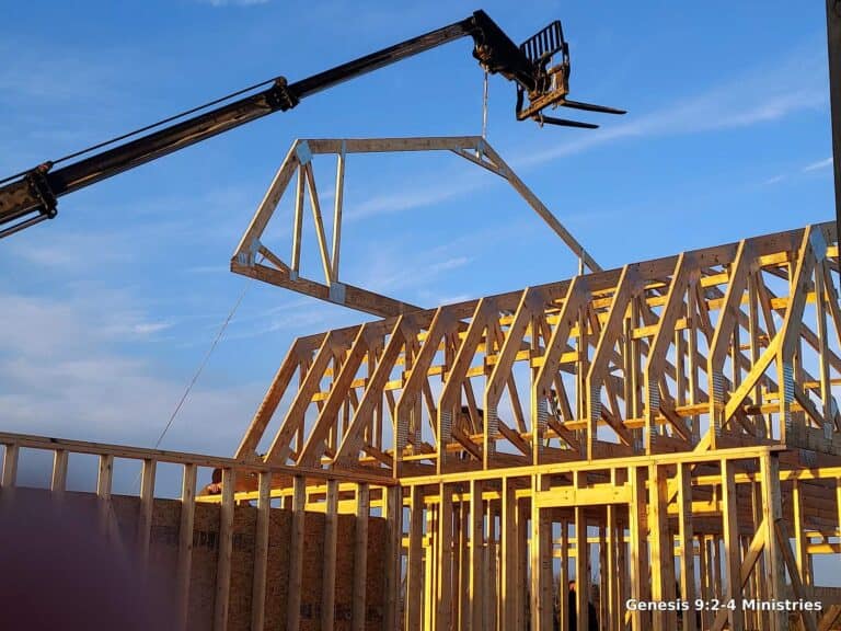 Bunk House Trusses Erected